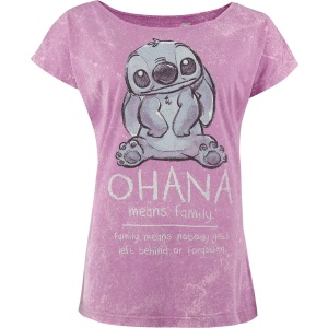 Lilo & Stitch Las Ohana Dámské tričko růžová - Merchstore.cz