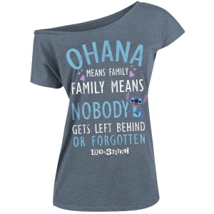 Lilo & Stitch Ohana Dámské tričko smíšená modrá - Merchstore.cz