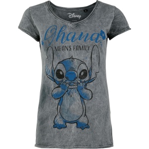 Lilo & Stitch Ohana Dámské tričko světle šedá - Merchstore.cz