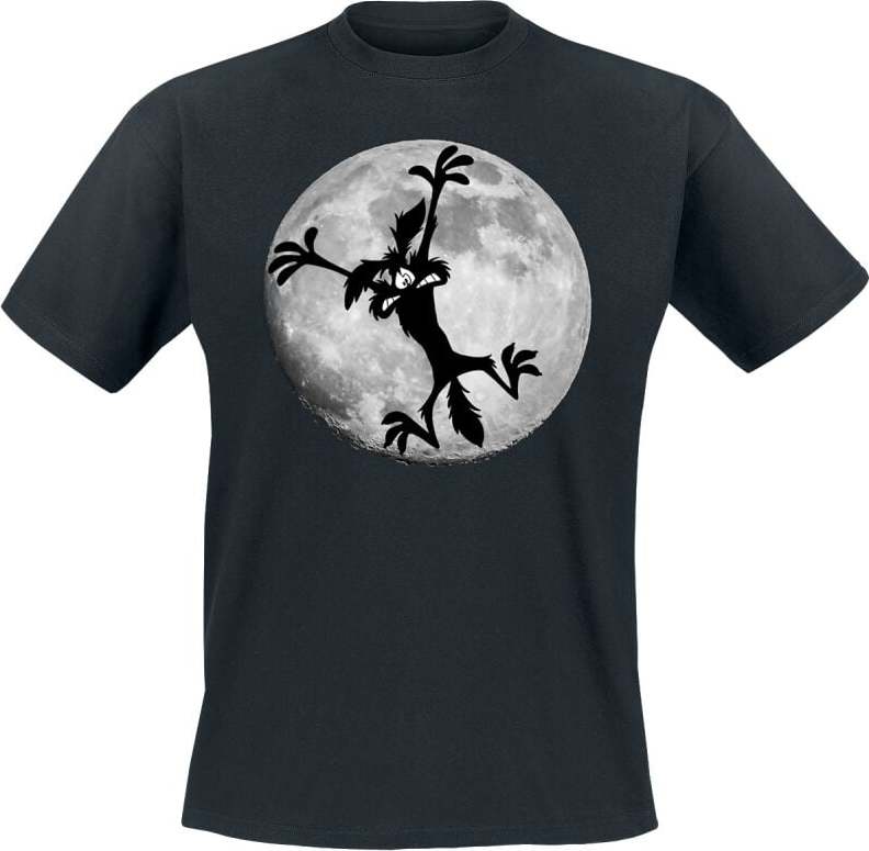 Looney Tunes Coyote - Moon Jump Tričko černá - Merchstore.cz Looney Tunes Coyote - Moon Jump Tričko černá - Merchstore.cz