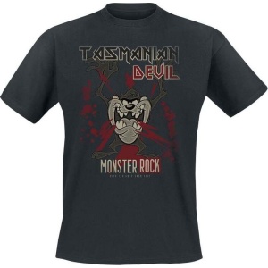 Looney Tunes Tasmanian Devil Monster Rock Tričko černá - Merchstore.cz