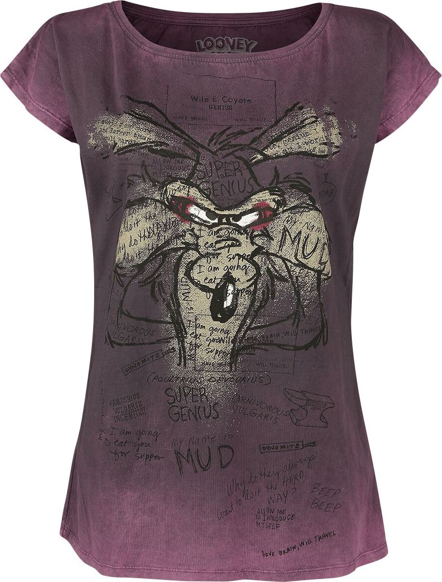 Looney Tunes Wile E. Coyote - Genius Dámské tričko šeríková - Merchstore.cz Looney Tunes Wile E. Coyote - Genius Dámské tričko šeríková - Merchstore.cz