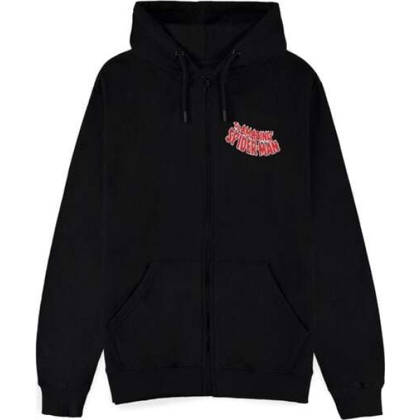 Marvel Spider-Man Mikina s kapucí na zip černá - Merchstore.cz