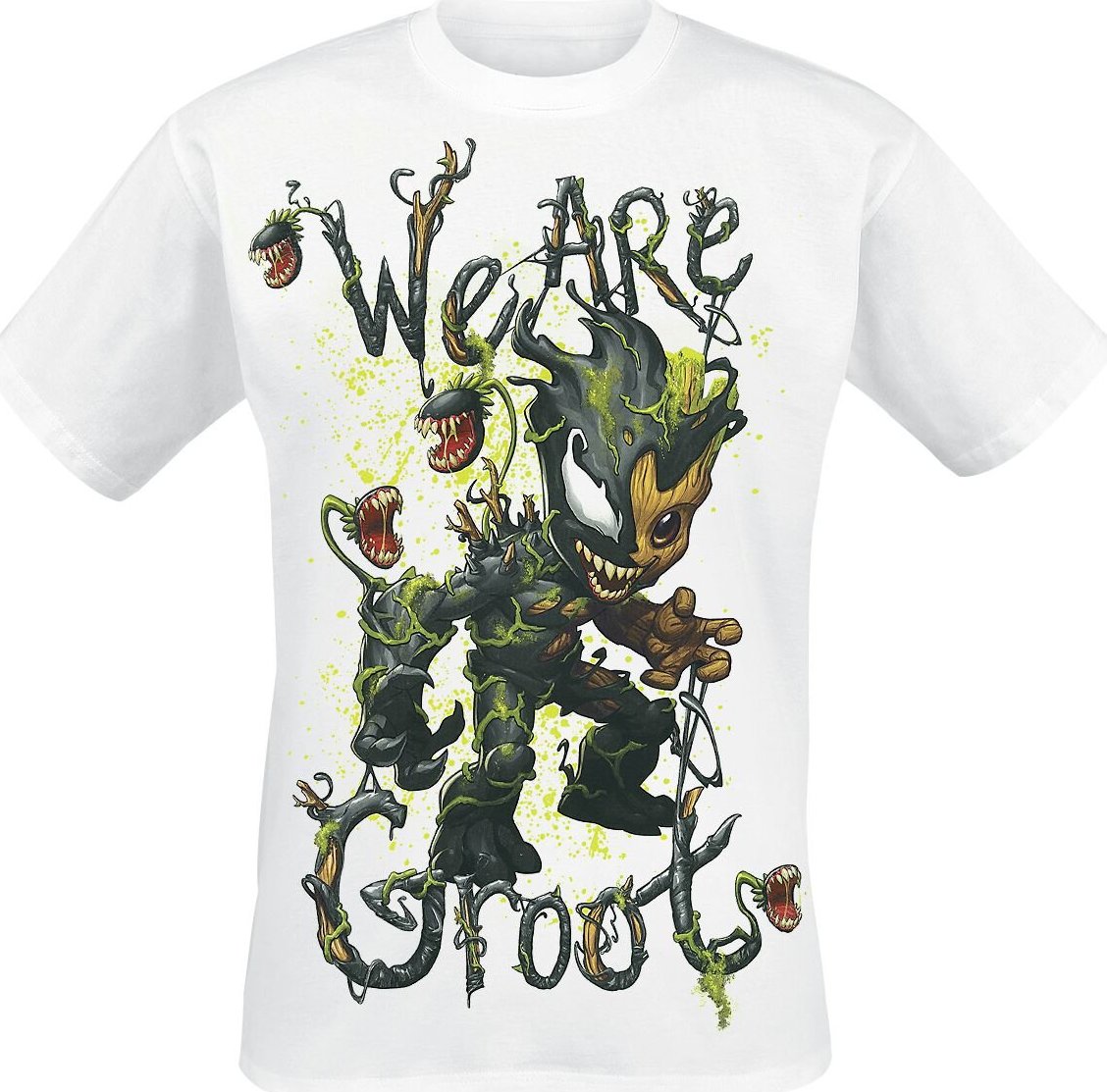 Marvel Venomized Groot - We Are Groot Tričko bílá - Merchstore.cz Marvel Venomized Groot - We Are Groot Tričko bílá - Merchstore.cz