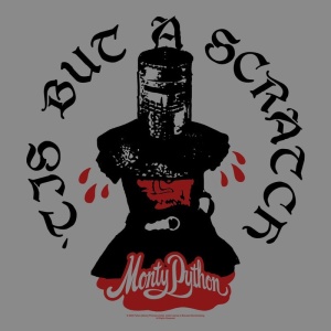 Monty Python Black Night Scratch Tričko šedá - Merchstore.cz