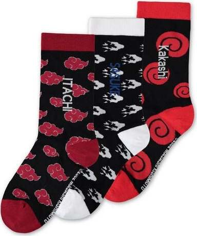 Naruto Sasuke Kakashi Itachi (balení 3 ks) Ponožky vícebarevný - Merchstore.cz Naruto Sasuke Kakashi Itachi (balení 3 ks) Ponožky vícebarevný - Merchstore.cz