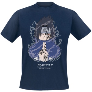 Naruto Sasuke Tričko námořnická modrá - Merchstore.cz
