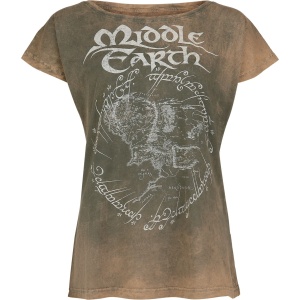 Pán prstenů Middle Earth Dámské tričko béžová - Merchstore.cz