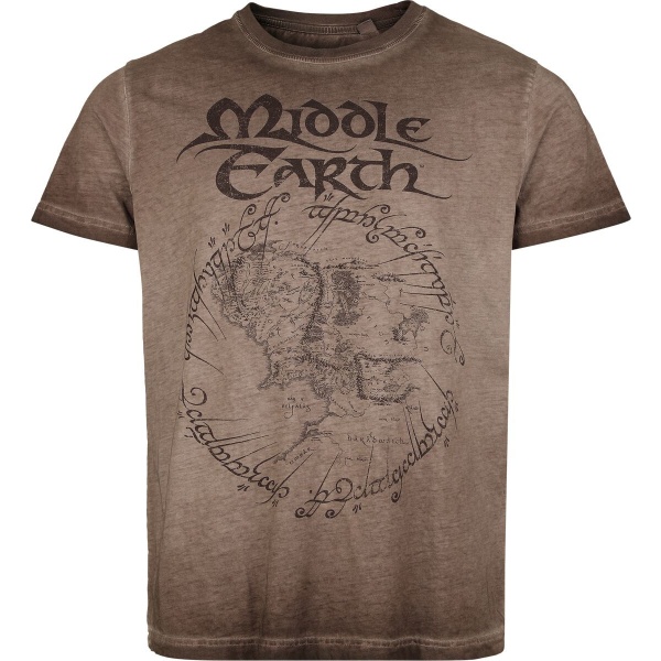 Pán prstenů Middle Earth Tričko světle hnědá - Merchstore.cz