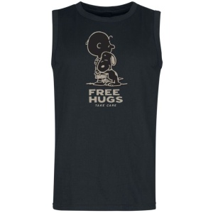 Peanuts Free Hugs Tank top černá - Merchstore.cz