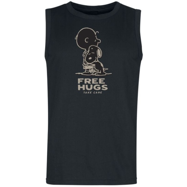 Peanuts Free Hugs Tank top černá - Merchstore.cz