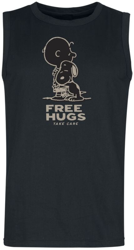 Peanuts Free Hugs Tank top černá - Merchstore.cz Peanuts Free Hugs Tank top černá - Merchstore.cz