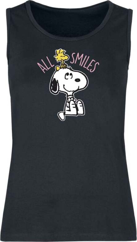 Peanuts Snoopy And Woodstock - All Smiles Dámský top černá - Merchstore.cz Peanuts Snoopy And Woodstock - All Smiles Dámský top černá - Merchstore.cz