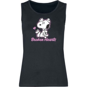 Peanuts Snoopy - Broken Hearts Dámský top černá - Merchstore.cz