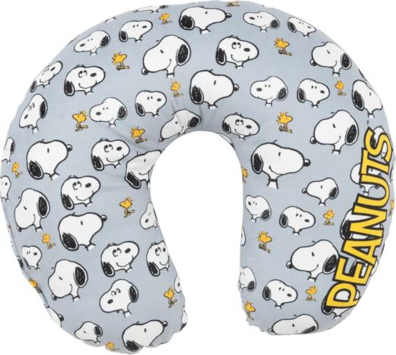 Peanuts Snoopy & Woodstock polštár za krk šedá/bílá - Merchstore.cz Peanuts Snoopy & Woodstock polštár za krk šedá/bílá - Merchstore.cz
