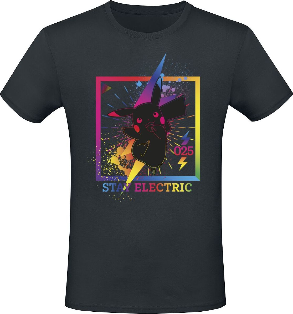 Pokémon Pikachu - Rainbow Tričko černá - Merchstore.cz Pokémon Pikachu - Rainbow Tričko černá - Merchstore.cz
