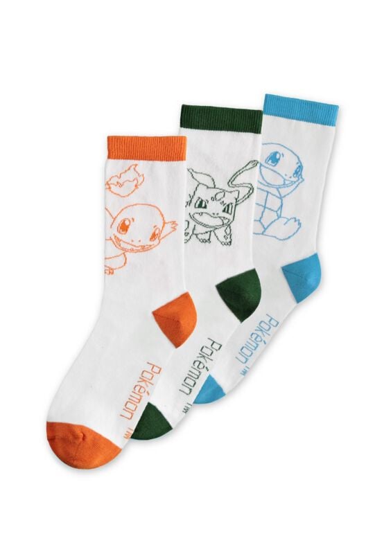 Pokémon Ponožky Charmander Bulbasaur Squirtle Ponožky vícebarevný - Merchstore.cz Pokémon Ponožky Charmander Bulbasaur Squirtle Ponožky vícebarevný - Merchstore.cz