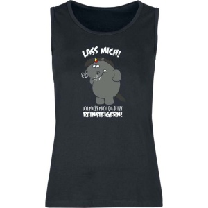 Pummeleinhorn Grummeleinhorn - Lass mich! Ich muss mich da jetzt reinsteigern! Dámský top černá - Merchstore.cz