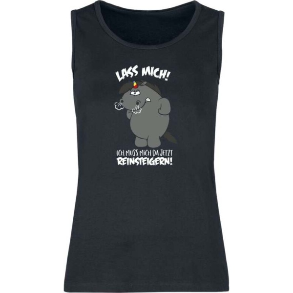 Pummeleinhorn Grummeleinhorn - Lass mich! Ich muss mich da jetzt reinsteigern! Dámský top černá - Merchstore.cz