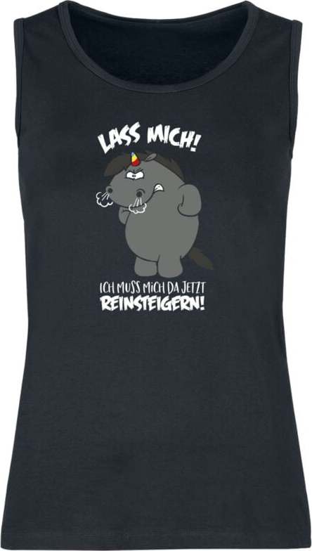 Pummeleinhorn Grummeleinhorn - Lass mich! Ich muss mich da jetzt reinsteigern! Dámský top černá - Merchstore.cz Pummeleinhorn Grummeleinhorn - Lass mich! Ich muss mich da jetzt reinsteigern! Dámský top černá - Merchstore.cz