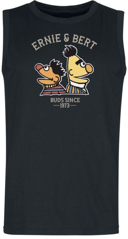 Sesame Street Bert and Ernie Tank top černá - Merchstore.cz Sesame Street Bert and Ernie Tank top černá - Merchstore.cz