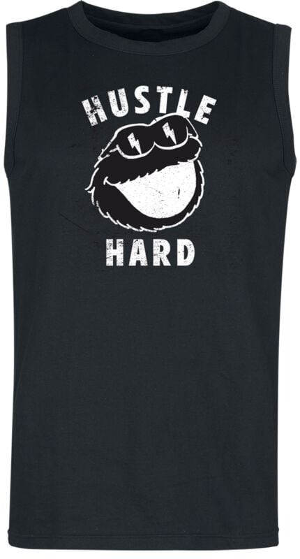 Sesame Street Cookie Monster - Hustle Hard Tank top černá - Merchstore.cz Sesame Street Cookie Monster - Hustle Hard Tank top černá - Merchstore.cz