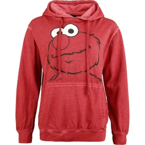 Sesame Street Elmo Charmy Dámská mikina s kapucí červená - Merchstore.cz