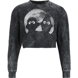Sesame Street Ernie und Bert - Moon Light Dámská mikina šedá - Merchstore.cz