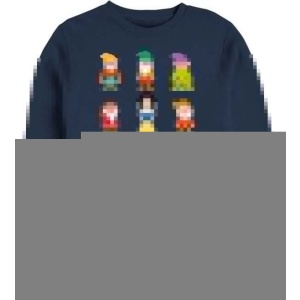 Sněhurka a sedm trpaslíků Pixel Dwarf Dámská mikina námořnická modrá - Merchstore.cz