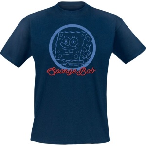SpongeBob SquarePants SpongeBob Circle Tričko námořnická modrá - Merchstore.cz