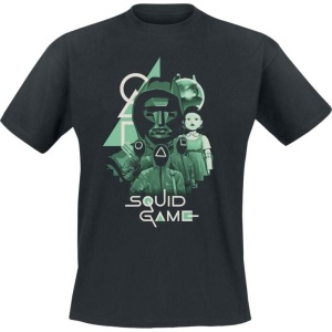 Squid Game Front Man And Group Overlay Tričko černá - Merchstore.cz