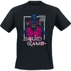 Squid Game Front Man and Guards Tričko černá - Merchstore.cz