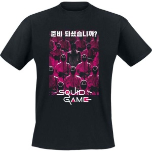 Squid Game Guards Group Korean Tričko černá - Merchstore.cz