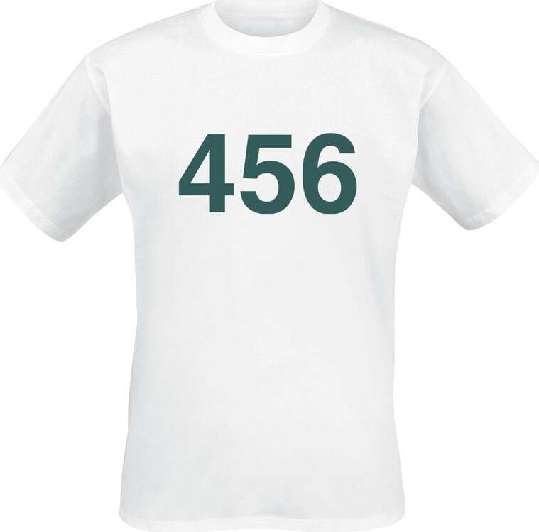 Squid Game Player 456 Tričko bílá - Merchstore.cz Squid Game Player 456 Tričko bílá - Merchstore.cz