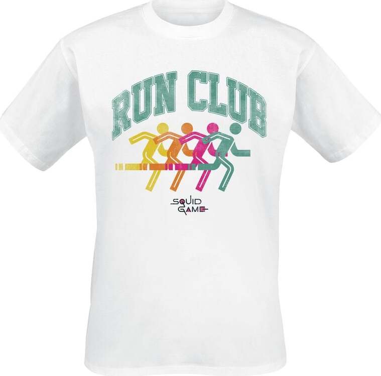 Squid Game Run Club Silhouette Tričko bílá - Merchstore.cz Squid Game Run Club Silhouette Tričko bílá - Merchstore.cz