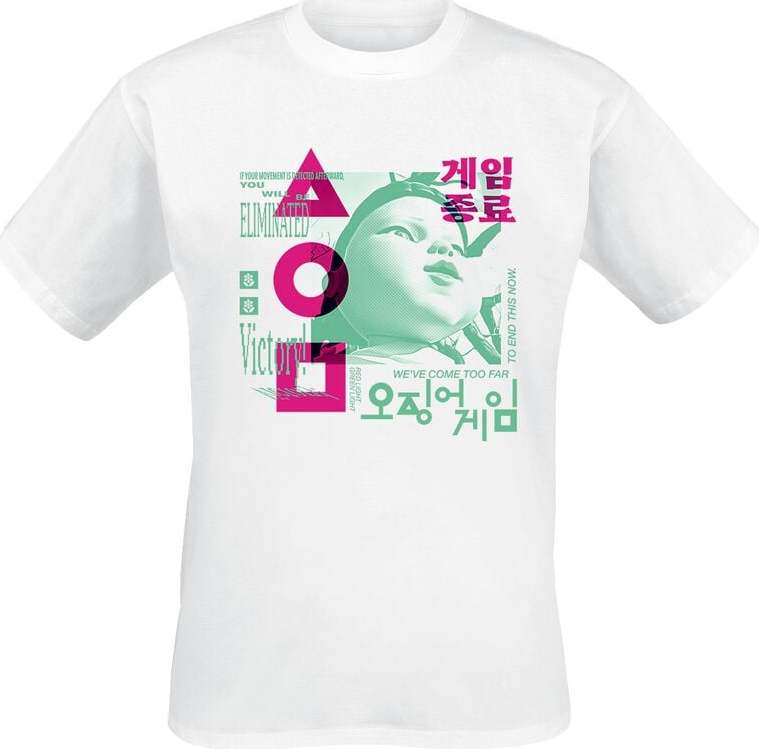 Squid Game Young Hee - Overlay Tričko bílá - Merchstore.cz Squid Game Young Hee - Overlay Tričko bílá - Merchstore.cz