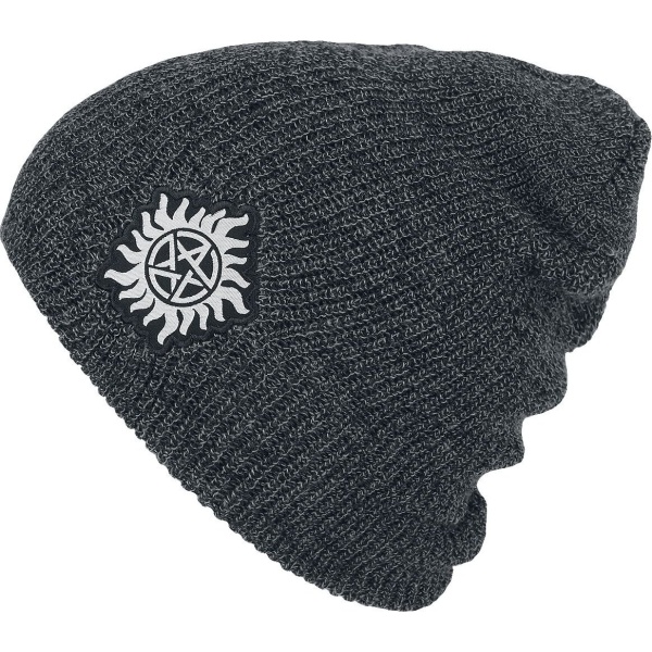 Supernatural Anti Possession - Slouch Beanie Beanie čepice cerná/šedá - Merchstore.cz