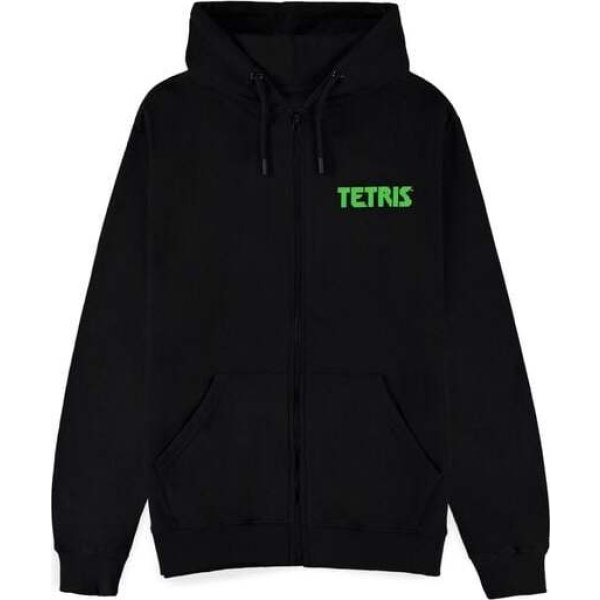 Tetris Block Party Mikina s kapucí na zip černá - Merchstore.cz