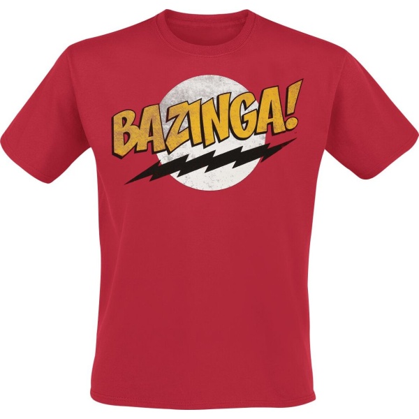 The Big Bang Theory Bazinga Tričko červená - Merchstore.cz