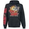 Tom And Jerry Cartoon Logo Mikina s kapucí černá - Merchstore.cz