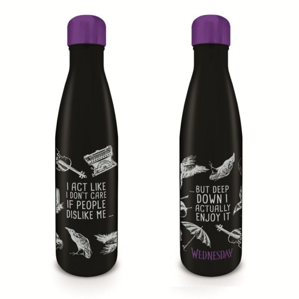 Wednesday I Act Like I Don´t Care... láhev cerná/bílá - Merchstore.cz