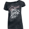 Alice in Wonderland Grinsekatze - We're All Mad Here Dámské tričko černá - Merchstore.cz