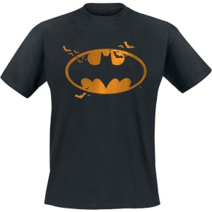 Batman Justice League - Bats Halloween Logo Tričko černá - Merchstore.cz