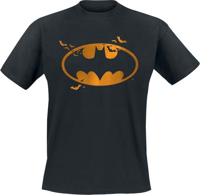 Batman Justice League - Bats Halloween Logo Tričko černá - Merchstore.cz Batman Justice League - Bats Halloween Logo Tričko černá - Merchstore.cz