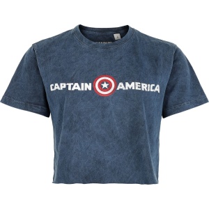Captain America Captain Logo Dámské tričko modrá - Merchstore.cz