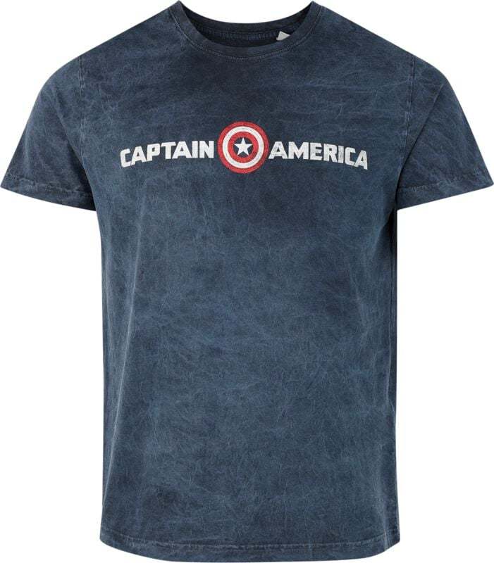 Captain America Captain Logo Tričko modrá - Merchstore.cz Captain America Captain Logo Tričko modrá - Merchstore.cz