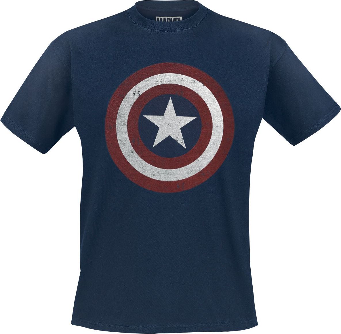 Captain America Shield Logo Tričko námořnická modrá - Merchstore.cz Captain America Shield Logo Tričko námořnická modrá - Merchstore.cz