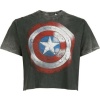 Captain America Vintage Shield Dámské tričko šedá - Merchstore.cz