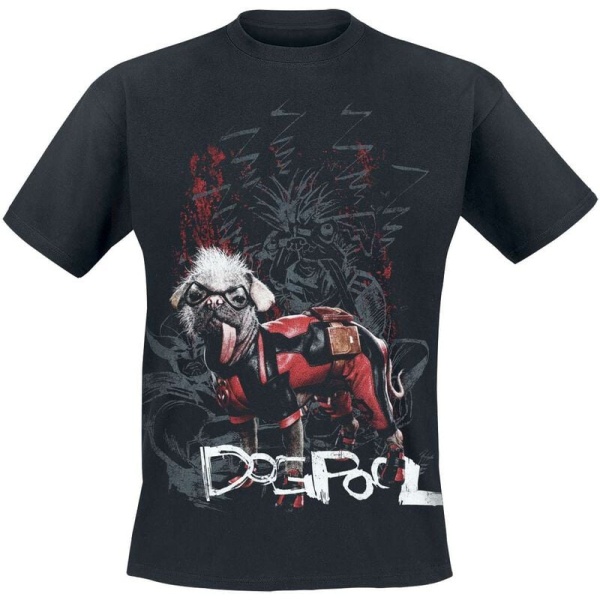 Deadpool Dogpool Tričko černá - Merchstore.cz