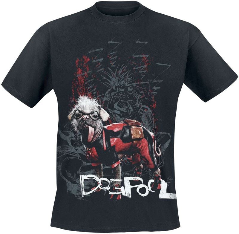 Deadpool Dogpool Tričko černá - Merchstore.cz Deadpool Dogpool Tričko černá - Merchstore.cz